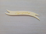 Banners - Sympathy. Gold on Cream card. Pack of 30