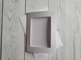 Card blanks and envelopes, A6 rectangle aperture, pack of 5