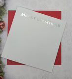 Card blanks and envelopes, 6" square, hot foil printed "Merry Christmas"