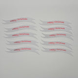 Banners - Happy Christmas White card printed Red
