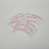 Banners - Happy Christmas White card printed Red