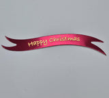 Banners - Happy Christmas Red card printed Gold