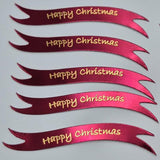 Banners - Happy Christmas Red card printed Gold