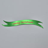 Banners - Happy Christmas Green card printed Red
