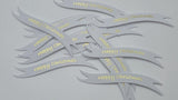 Banners - Happy Christmas White card printed Gold