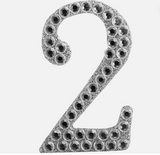 5cm Self Adhesive Diamante  Number 2