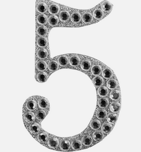 5cm Self Adhesive Diamante  Number 5