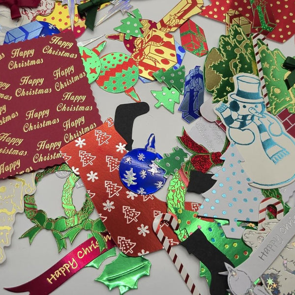 Pack of 75 assorted Christmas craft die cuts