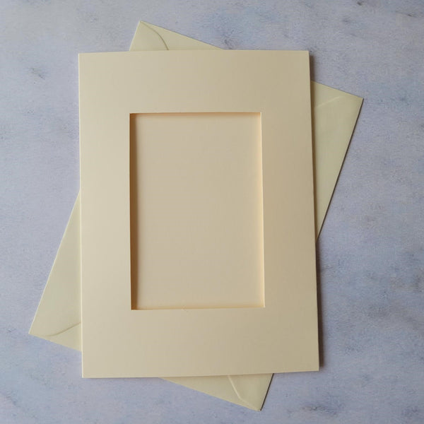 Card blanks and envelopes, 7x5 Rectangle Aperture, pack of 5