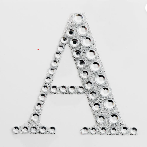 5cm Self Adhesive Diamante Letter A