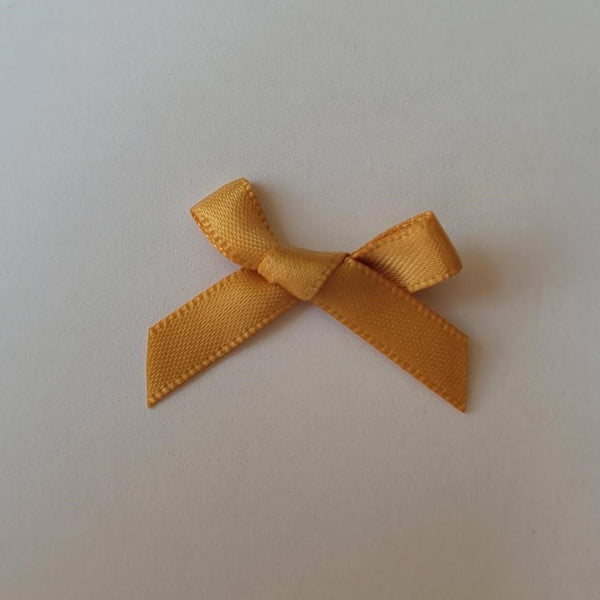 3cm Satin Bows, Antique Gold