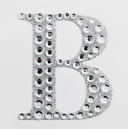 5cm Self Adhesive Diamante Letter B