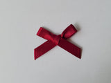 3cm Satin Bows, Burgundy