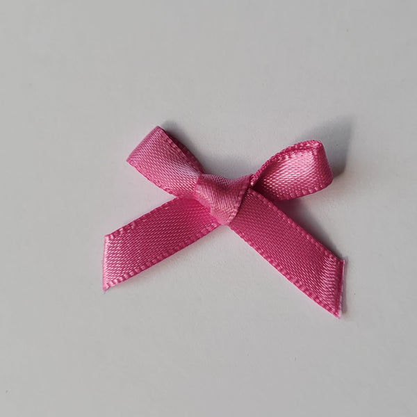 3cm Satin Bows, Clover Pink