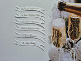 60 banners - Congratulations bundle Silver print on White card