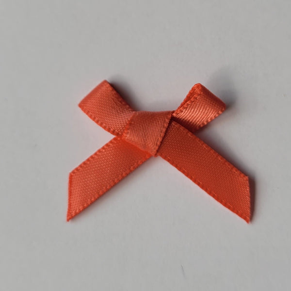 3cm Satin Bows, Coral