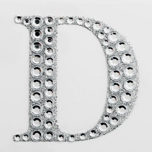 5cm Self Adhesive Diamante Letter D