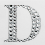 5cm Self Adhesive Diamante Letter D