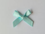 3cm Satin Bows, Duck Egg