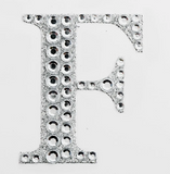 5cm Self Adhesive Diamante  Letter F