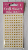 4mm self adhesive Glitter stickers - Gold