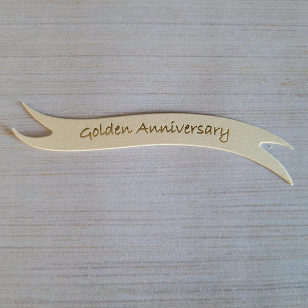 Banners - Special Anniversary Golden Gold print on Cream card