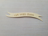 Banners - Get Well Soon. Gold on Cream card. Pack of 10