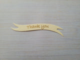Banners - Thank You. Gold on Cream card. Pack of 10