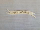 Banners - Best Wishes. Gold on Cream card. Pack of 10