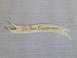 Banners - On your Engagement. Gold on Cream card. Pack of 10