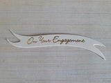 Banners - On your Engagement. Gold on White card. Pack of 30