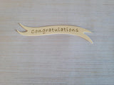 Banners - Congratulations Gold print on Cream card. Pack of 30