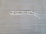 Banners - Congratulations Gold print on White card. Pack of 30