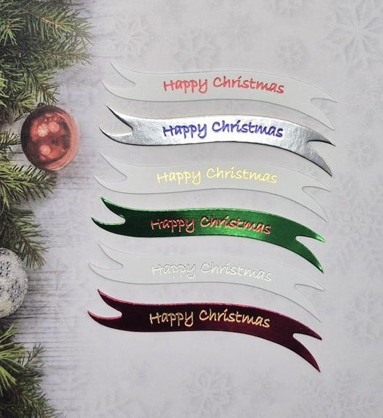 60 banners - Happy Christmas (Various colours)
