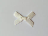 3cm Satin Bows, Ivory