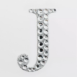 5cm Self Adhesive Diamante  Letter J