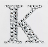 5cm Self Adhesive Diamante  Letter K