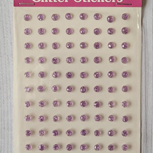 4mm self adhesive Glitter stickers - Lavendar