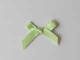 3cm Satin Bows, Light Green