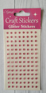 4mm self adhesive Glitter stickers - Light Pink