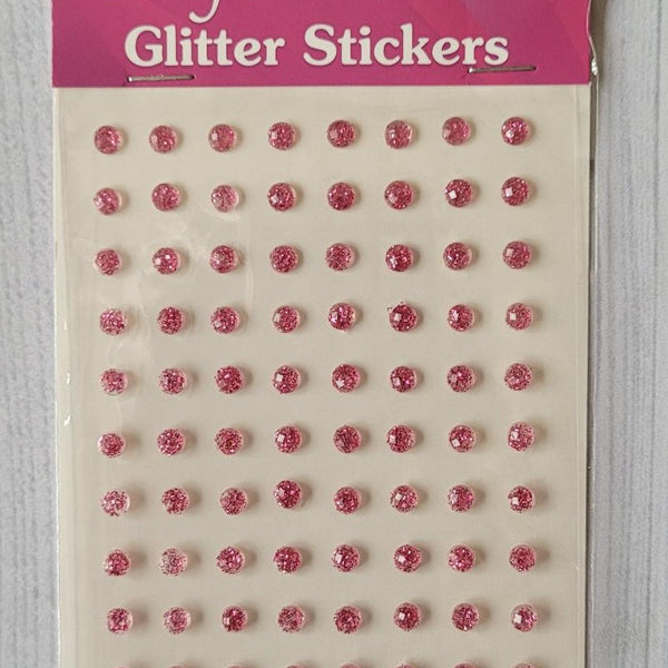 4mm self adhesive Glitter stickers - Light Pink