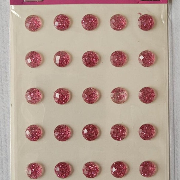 8mm self adhesive Glitter stickers - Light Pink