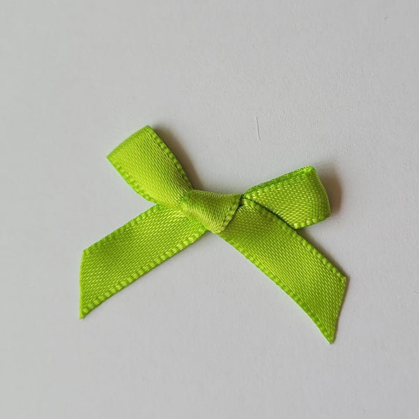 3cm Satin Bows, Lime