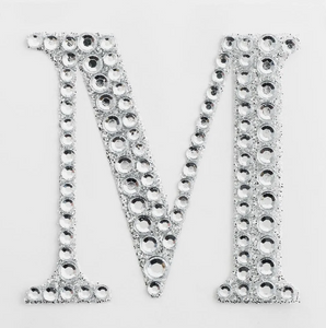 5cm Self Adhesive Diamante  Letter M