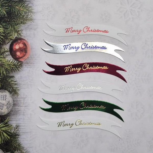 60 banners - Merry Christmas (Various colours)