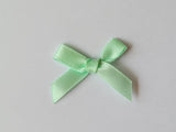 3cm Satin Bows, Mint Green