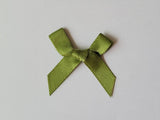 3cm Satin Bows, Moss Green