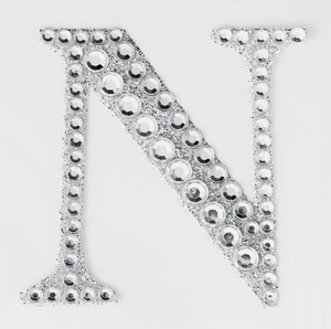 5cm Self Adhesive Diamante  Letter N