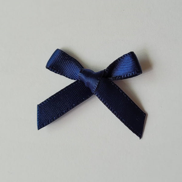 3cm Satin Bows, Navy
