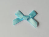 3cm Satin Bows, Pale Blue